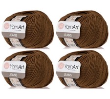 Yarnart Jeans Yarn Lot Of 4 Skeins 200G 696Yds Cotton Acrylic Sport Yarn