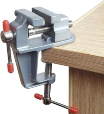 Mini Bench Vise Small Table Clamp Hobby Craft Clamping Range: 0-1.2inch, Grey 