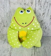 Vintage Playskool Play Pets Plush Frog Squek Infant Toy Squeaker Works Great