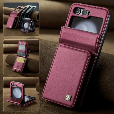 For Samsung Galaxy Z Flip 7 FE 6 5 5G Shockproof Leather Wallet Case Stand Cover