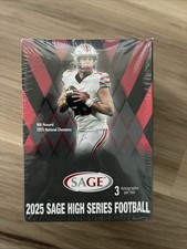 2025 Sage Football HIGH Series Factory Sealed Blaster Box-60 ROOKIES+3 AUTO