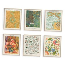 William Morris Wall Art Prints, Retro Wall Decors for Room 8x10 in Unframed AD