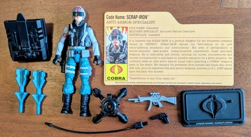 New ListingGI JOE Cobra NM/M Scrap-Iron 2008 V5 Complete & File Card 25th Arctic Assault