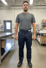 Cintas Mens Navy Blue Work Pants 34 100 Cotton Uniform Chino Flat Front