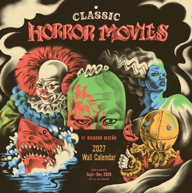 Rackhams Classic Horror Movies Calendar 2027, Wall Calendars, Month To View, Entertainment, Gift - Image 3