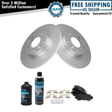 Rear Semi Metallic Brake Pad & Coated Rotor Kit w/Chemicals for Mazda CX-3