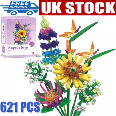 Hot Bouquet Set Artificial Flowers with Sunflower Birds of Paradise Gifts UK
