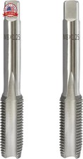 2Pcs M8x1.25 Metric Hand Tap, HSS Right Hand M8 x 1.25mm Taper  Plug Thread Tap