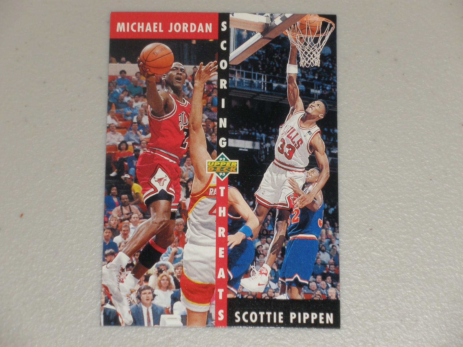 1992-93 Upper Deck Scoring Threats #62 Michael Jordan Scottie Pippen