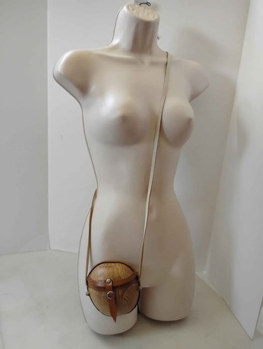Vintage Etched Carved GOURD Purse 5x5 Crossbody Bag Bohemian Boho Style RARE - Bild 8 von 23