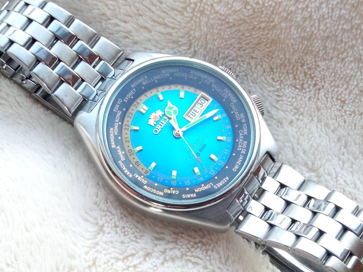 ORIENT World Time Diver Blue Automatic - image 5