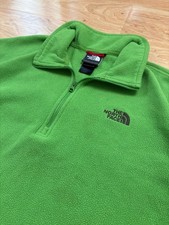 The North Face TKA 100 Quarter Zip Fleece Pullover Green