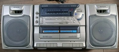Awia - CA-DW248U - CD Cassette AM/FM Radio w/ Detachable Speakers - Tested Works