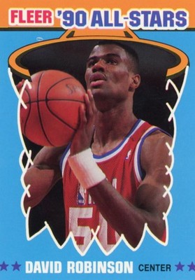 1990-91 Fleer - All-Stars David Robinson #10 4 Stars on Front