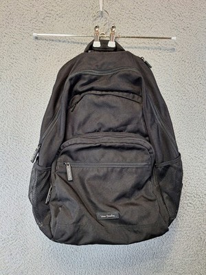 Vera Bradley Unisex Backpack Black Multi-Pockets Padded Shoulder Straps Bag