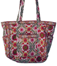 Vera Bradley Weekender Bag 17 Inch Mod Pink Orange Green Floral Folkloric