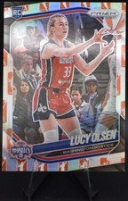 2025 Panini Prizm #104 Lucy Olsen WNBA Logo Prizm + Donruss Base Card-Mystics