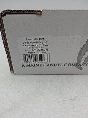 Village Candle Eucalyptus Mint Large Glass Apothecary Jar Scented Candle, 21....