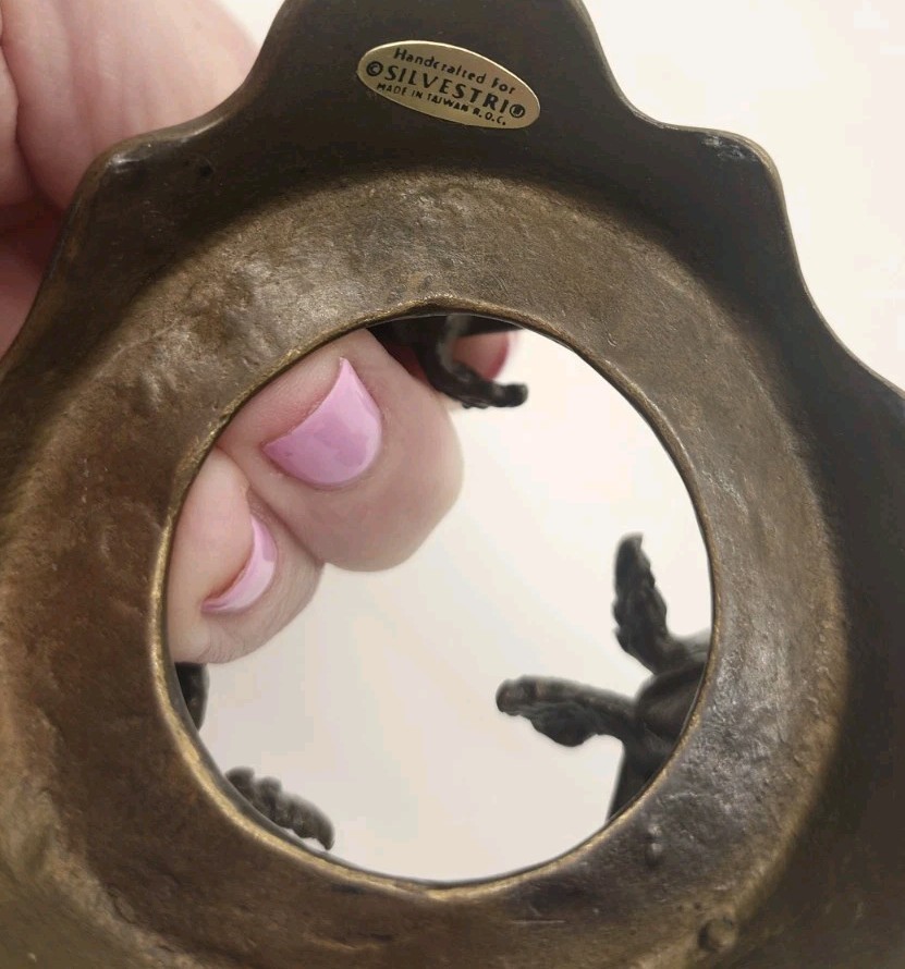 Vintage Silvestri Brass Cherub Angel Sphere Stand Trio Musical ...