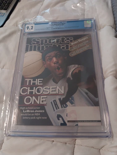 2002 Lebron James THE CHOSEN ONE 1st Sports Illustrated CGC 9.2 BLANK LABEL WOW!