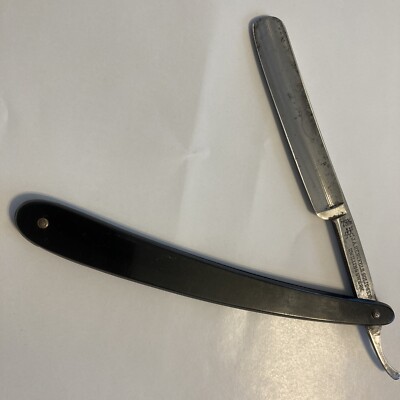 Vintage J.A. Henckels Solingen Zwillingswerk 79 1/2 Straight Razor Black