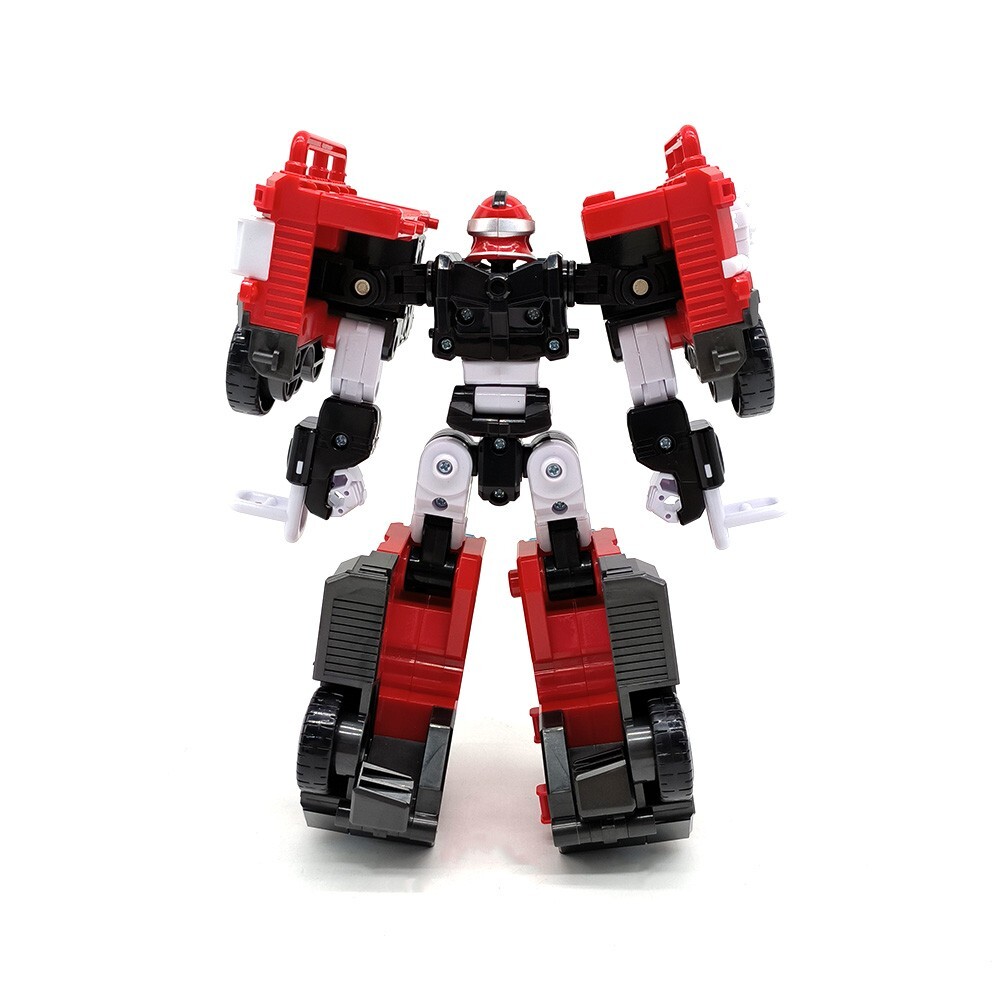 Metal Cardbot Pheonix Fire Transform Robot Fire Engine Truck Lion