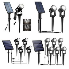 T-SUN LED Weiß Solar Gartenstrahler Solarstr...