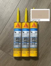 3 Pack Sikaflex 1A Polyurethane Construction Sealant, Capital Tan, In Date