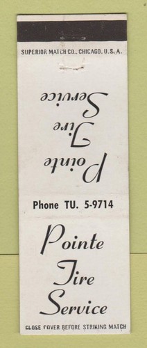 Matchbook Cover - Pointe Tire Service Grosse Pointe? MI