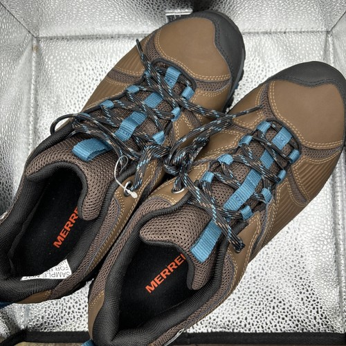 Merrell Men's Hiking Trail Shoes Brown Blue Select Dry Air Cushion Size 9 - Picture 4 of 8