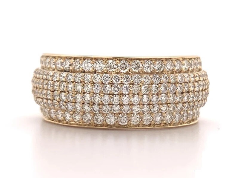 3.5Ct Round Cut Moissanite Men's Wedding Band in 14K Gold Plated-image