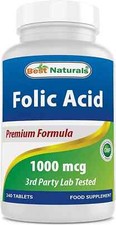 Folic Acid 1000 Mcg , 240 Tablets 1000 Mcg 1
