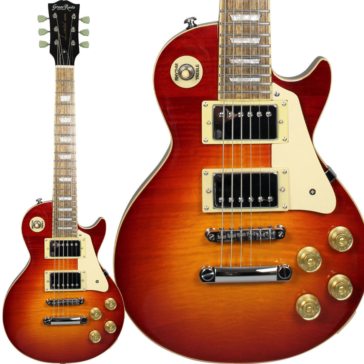 GRASSROOTS Electric Guitar G-LPS-MINI VHB Les Paul Type GRASSROOTS Electric Guitar G-LPS-MINI VHB Les Paul Type