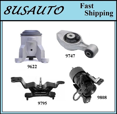 4PCS MOTOR & TRANS MOUNT FIT NISSAN MURANO 15-20; PATHFINDER 13-20 3.5L - AUTO