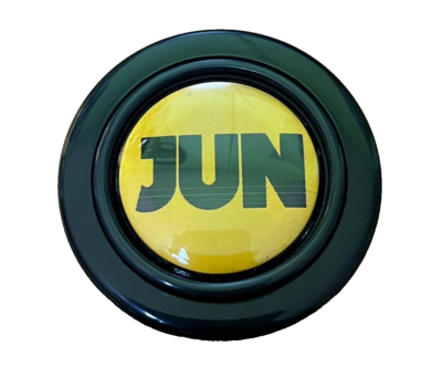 JUN Black x Yellow JDM Horn Button for SPARCO OMP NARDI steering