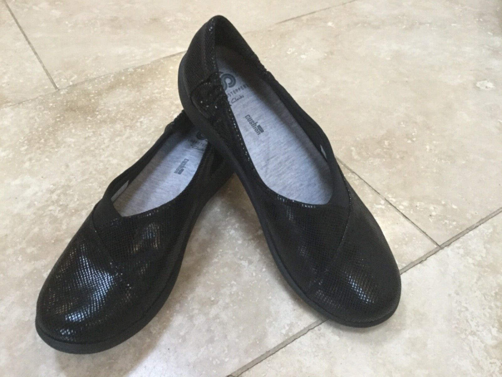 clarks vendra bloom black leather