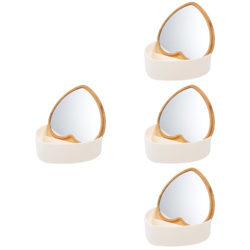 Set of 4 Heart Shape Jewelry Holder Lipstick Storage Box Mirror eBay