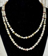VTG Multi-Color Freshwater Baroque Cultured Pearl Necklace / Strand 18  Long