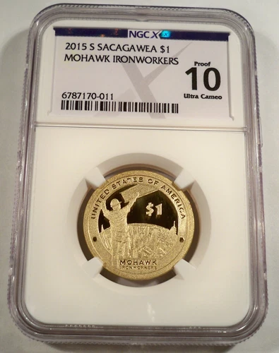 2015-S NGC PF10 UCAM SACAGAWEA DOLLAR PROOF MOHAWK IRONWORKERS $1 PR 70 ULTRA
