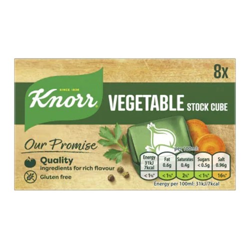 Knorr Gluten Free Chicken Lamb Ham Beef Vegetable Fish Pork Stock Cubes