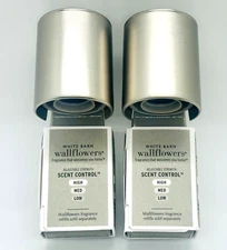 2 Bath & Body Works Silver Metallic Scent Control Wallflowers Fragrance Plug In