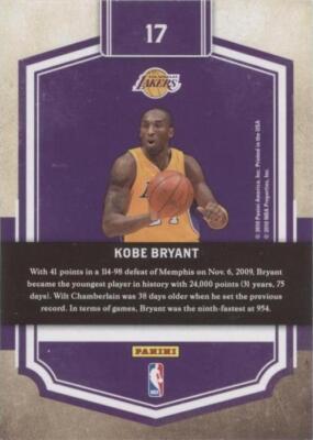 2009-10 Panini Classics - Kobe Bryant #17 for sale | eBay
