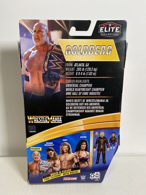 2021 WWE Elite Wrestlemania 37 Collection: GOLDBERG (WrestleMania
