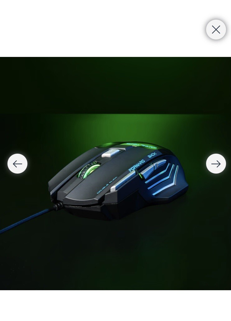 High-Precision 3200DPI Gaming Mouse with LED Lights and USB Wired Connectivity-image