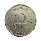 1911 Norway Silver Coin 10 Ore