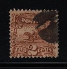 1869 Post Horse & Rider Sc 113 used 2c brown single CV $80 (10