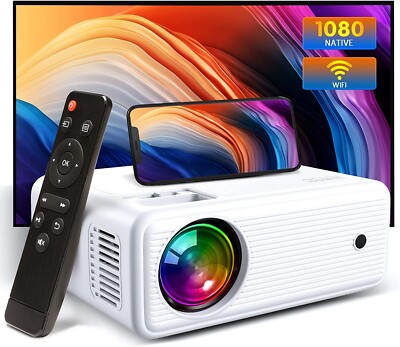 NEW Wifi Wireless / Wired LED 1080p Projector Portable iOS Andriod Firestick USB