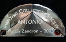 Swarovski SCS 2003 Antonio Title Plaque #626472 Magic of Dance MIB By M Zendron