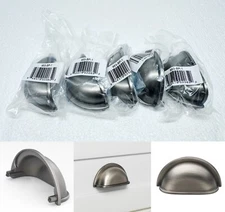 Lot of 5 GlideRite 3" CC Classic Bin Cabinet Hardware Drawer Pull Satin Pewter