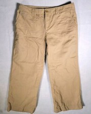 Lauren Ralph Lauren Womens Linen Pant Cropped Sz 6 Wide Leg Capri Preppy Boho